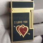AAA Copy S.T. Dupont Ligne 2 Yellow Gold And Black Finish Lighter